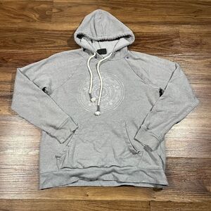 Life Is Good Hoodie Sweatshirt Relaxed Fit Solid Pullover Logo Womens Small Gray